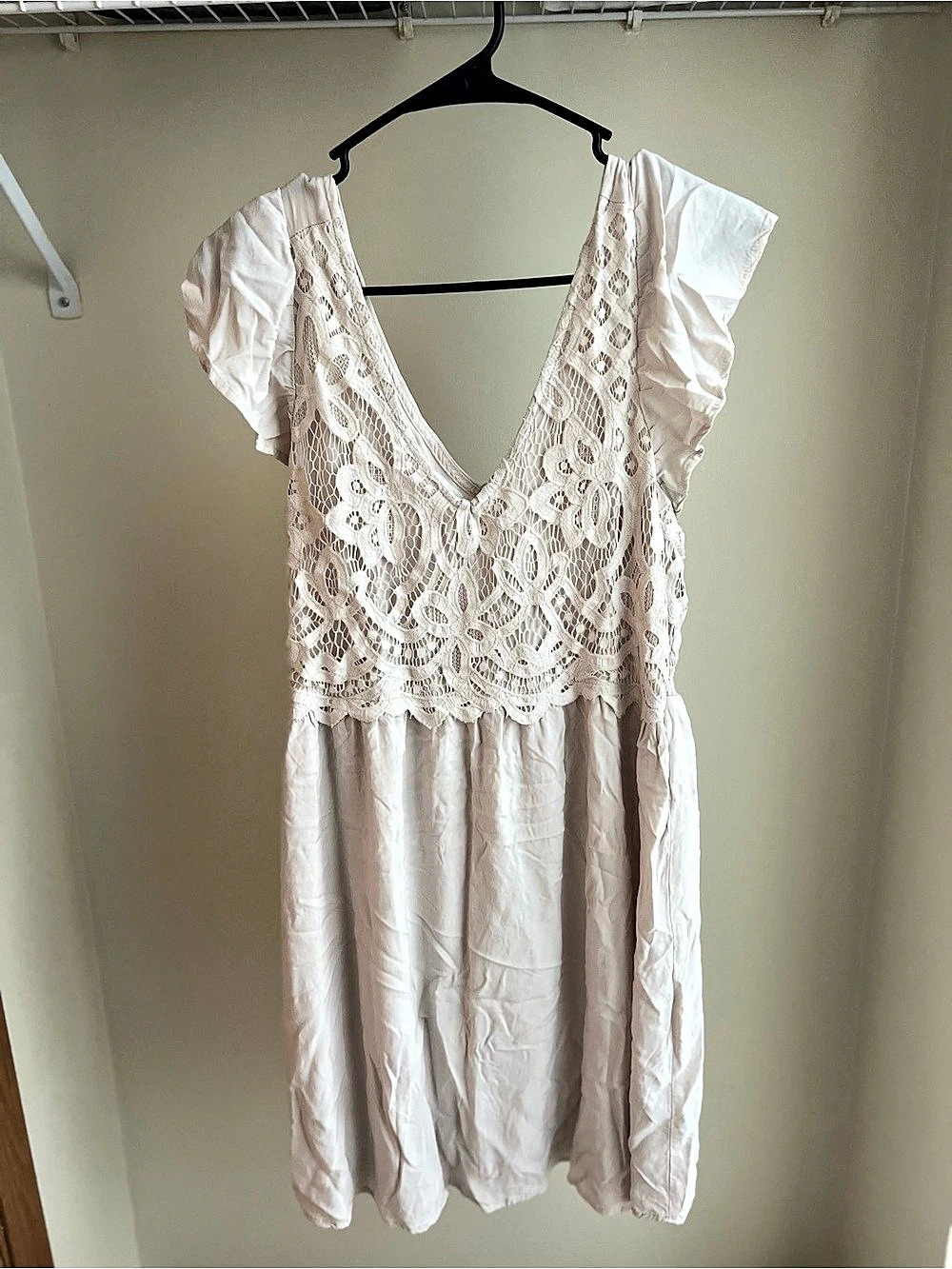 maurices Lace Mini Dress in Pink Size Medium Like New